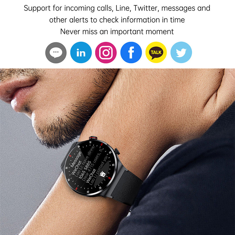 QW33 Smart Watch with ECG, PPG, Music, and Pedometer