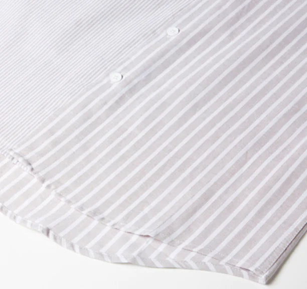 Striped Slim Fit Cotton Work Shirt for Men