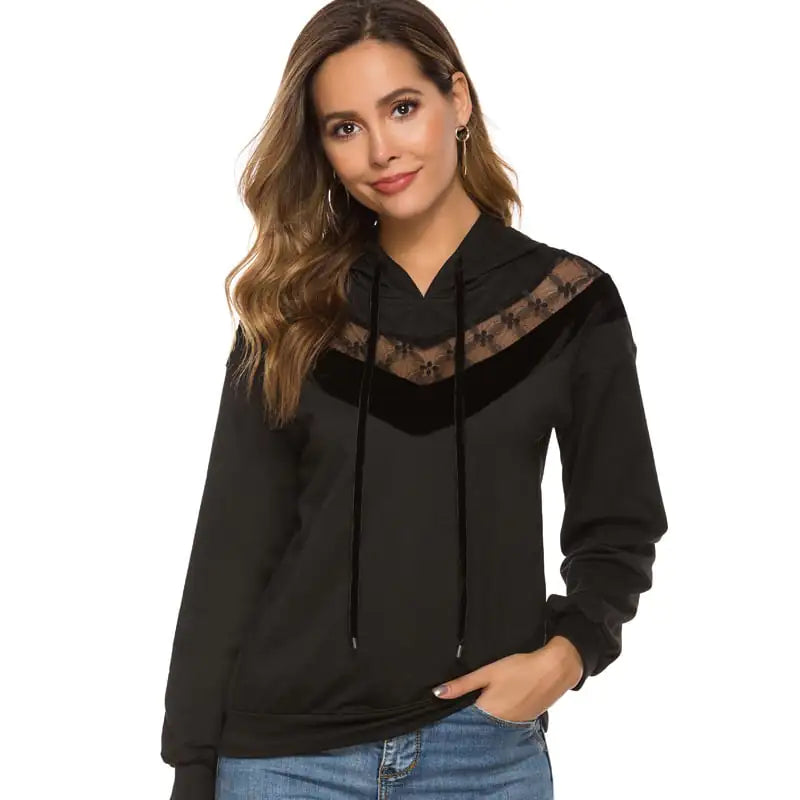 Autumn Women's Long Sleeve Hooded Sweater Coat