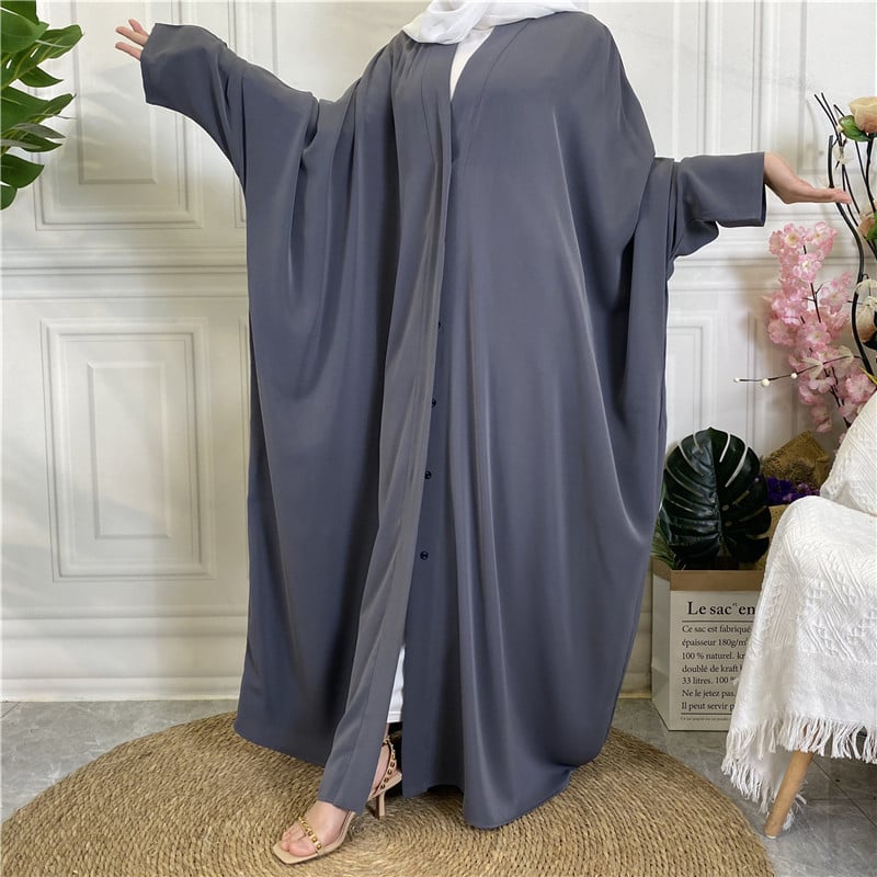 Lace Up Button Up Cardigan Robe in Pure Color
