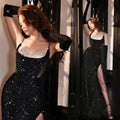 Elegant Women's Bright Star Vest Evening Dress