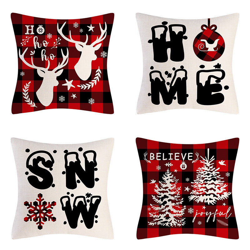 Christmas Pillow Cover Set for Living Room Sofa