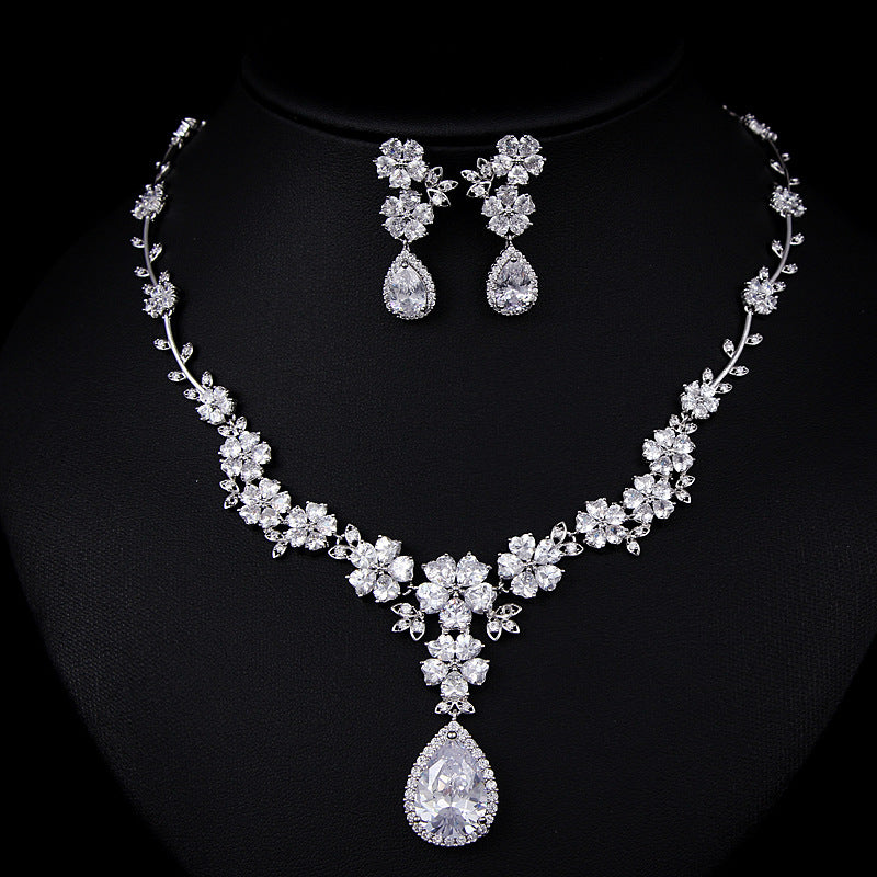 Bridal Set with AAA Zirconia Necklace and Accessories