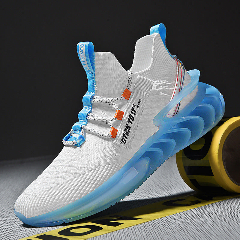 Men's Running Shoes - Stylish Lightweight Knit Sneakers