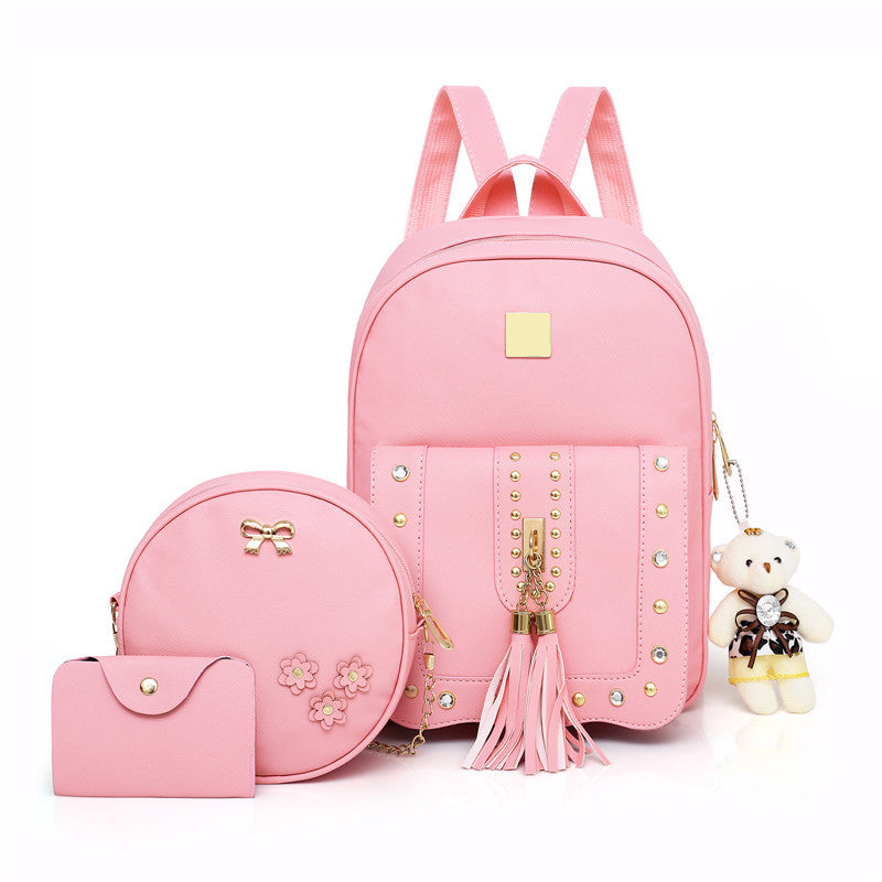 Fringe Studded Korean Style Backpack