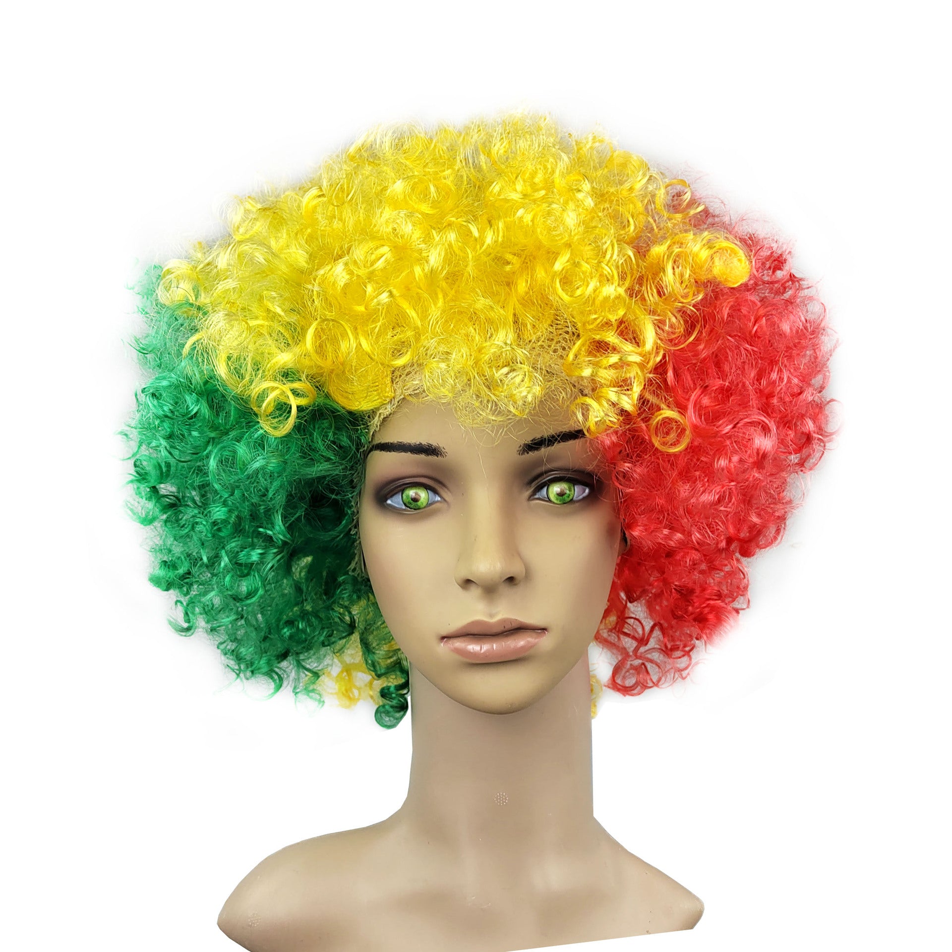European Cup World Cup Flag Color Wig for Parties