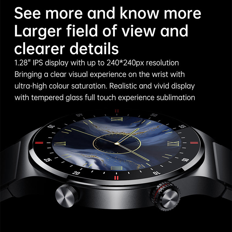 QW33 Smart Watch with ECG, PPG, Music, and Pedometer