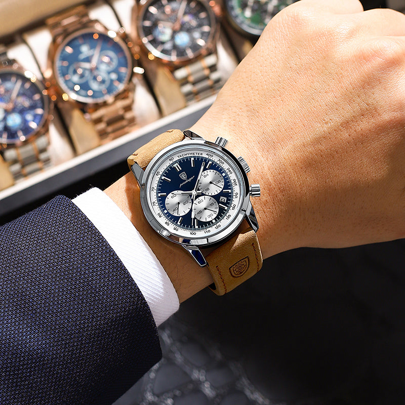 POEDAGAR Men’s Luxury Waterproof Chronograph Watch