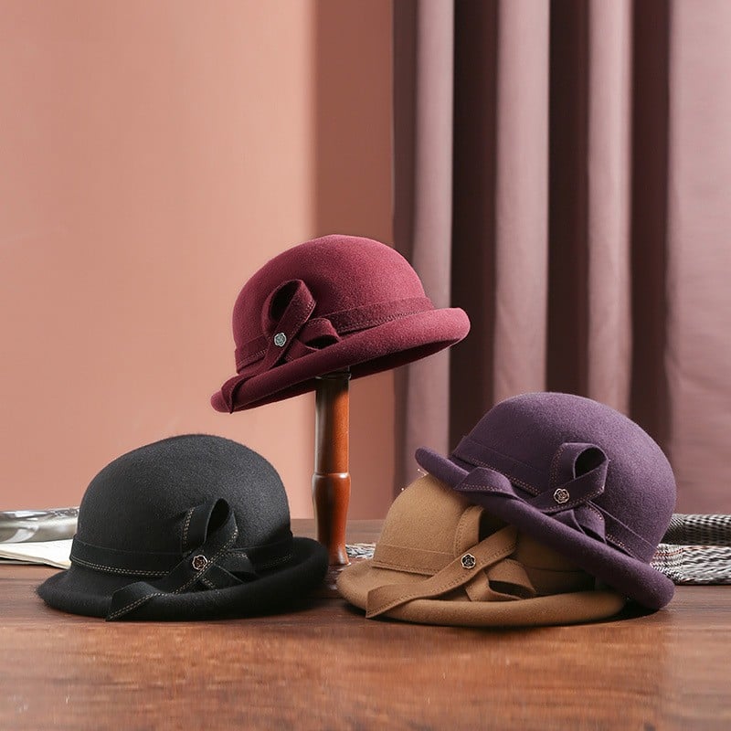 Women's Leisure Basin Hat with Metal Buckle