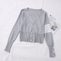 2020 Autumn Fashion V-Neck Button Long Sleeve Cardigan