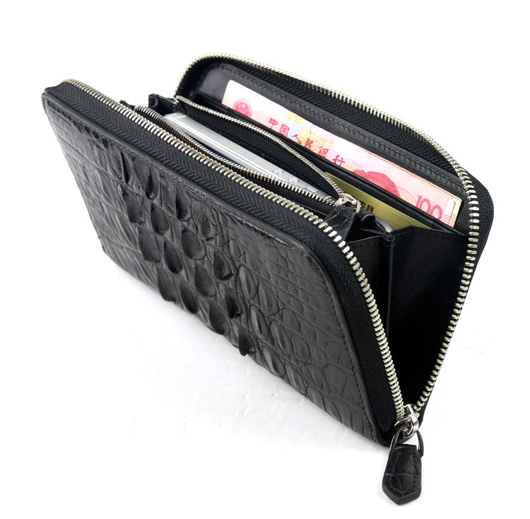Genuine Crocodile Leather Men's Long Wallet Clutch