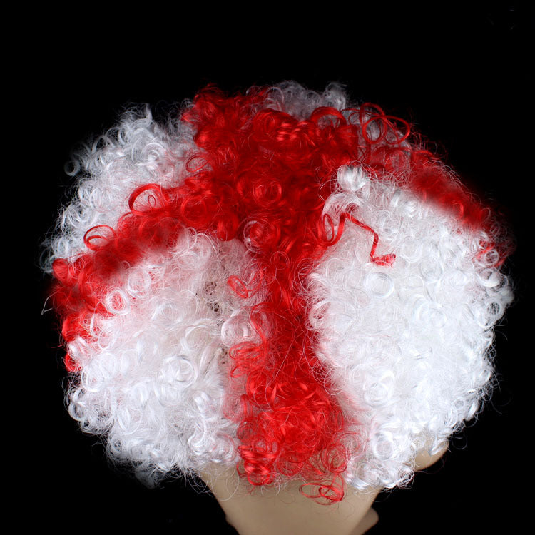 European Cup World Cup Flag Color Wig for Parties