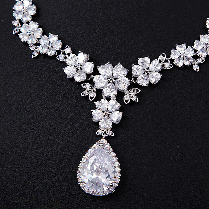 Bridal Set with AAA Zirconia Necklace and Accessories