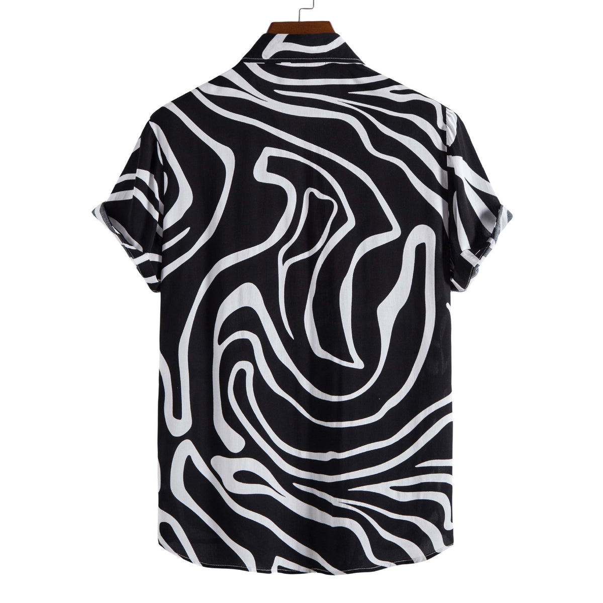 Men's Casual 3D Digital Print Short Sleeve Shirt