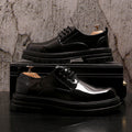 Shiny Leather Business Dress Shoes for Fall