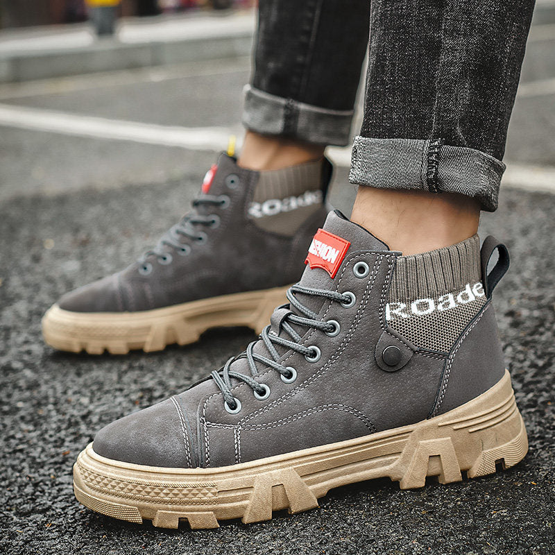 All-Match Casual Velvet Mid-High Martin Boots