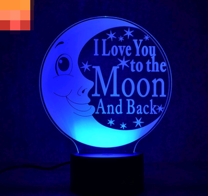 2020 New LOVE Moon 3D LED Night Lamp for Home