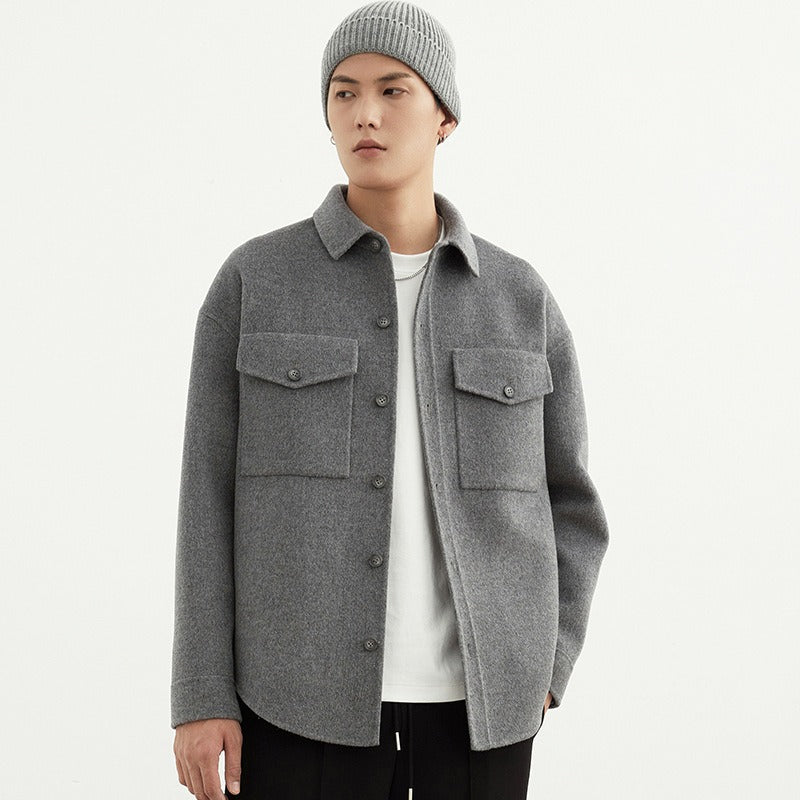 Men's Lapel Double-Sided Shirt Coat