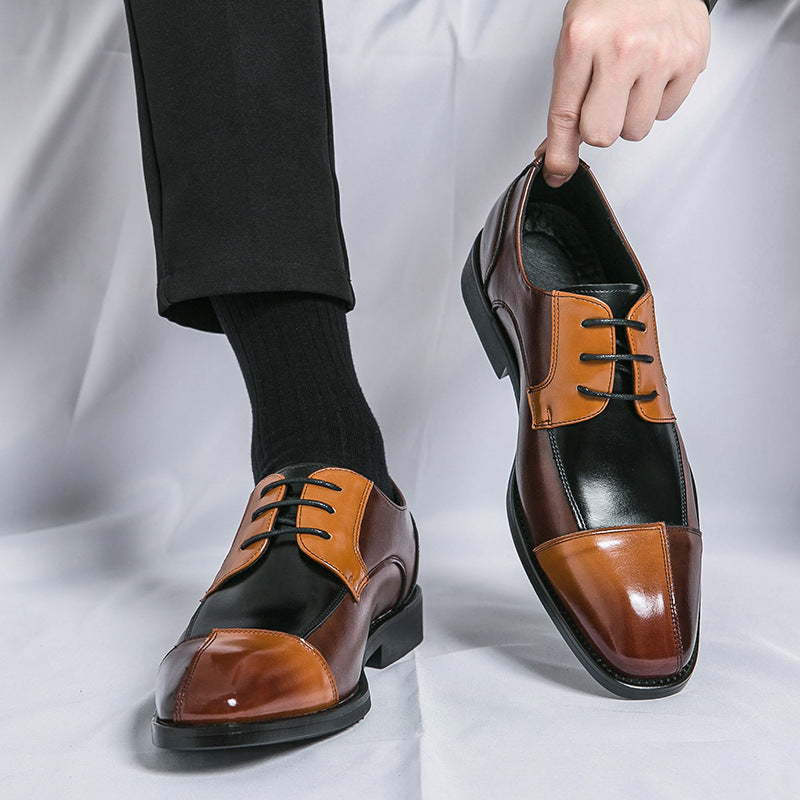 Large Size Leather Casual Square Toe Business Shoes