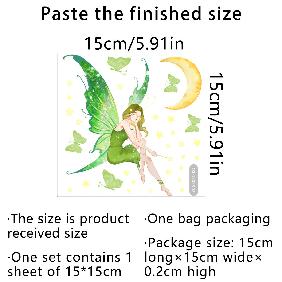 Glow-in-the-Dark Fairy Mermaid Butterfly Wall Stickers