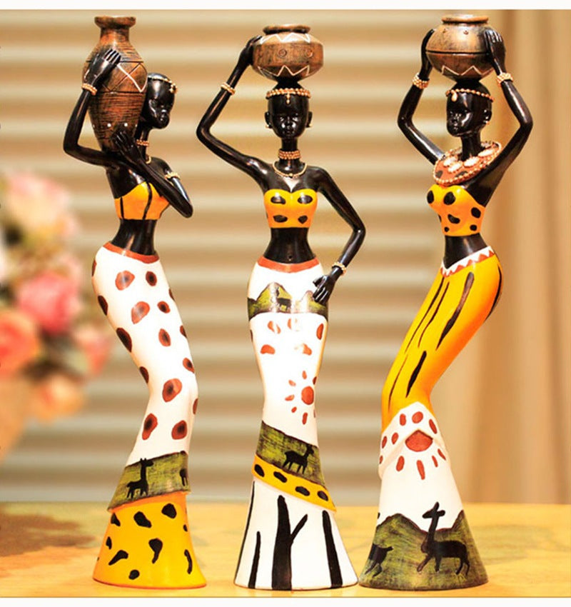 "Crafts, Resin Crafts, Doll Three-Piece Set"