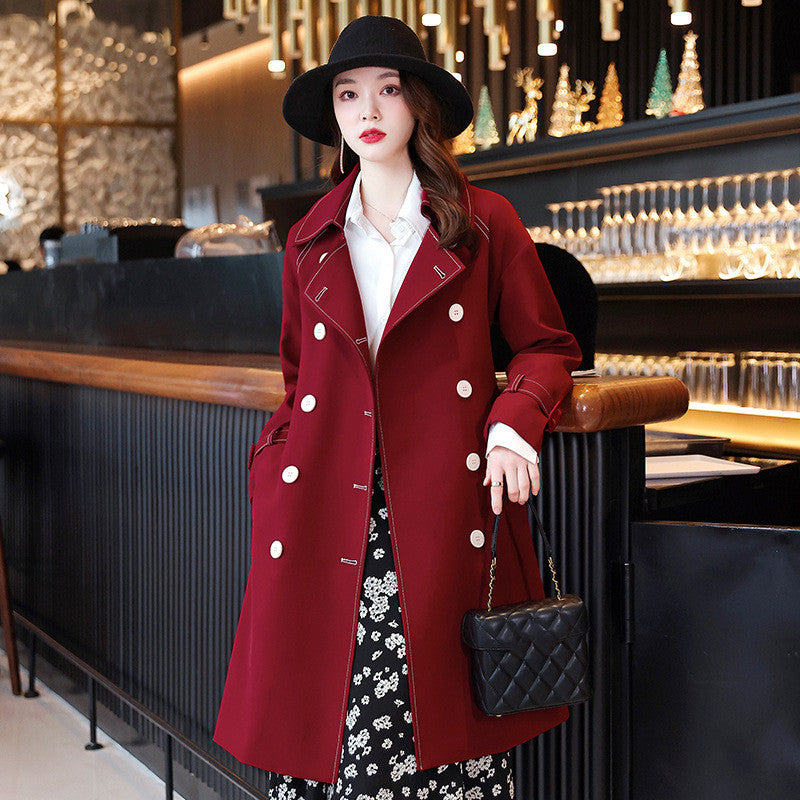 Double Breasted Lapel Jacket for Women