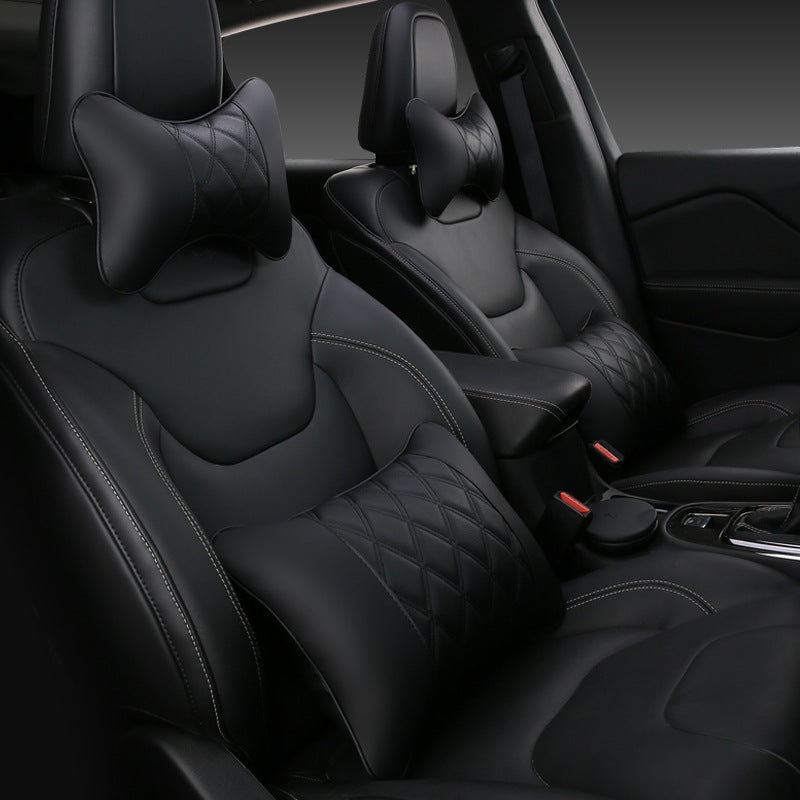 4pcs Multi-color Car Seat Cushions with Neck Support