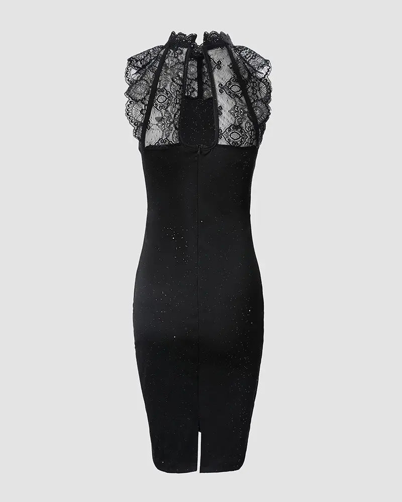 2026 New Sexy Black Bodycon Dress Two-Piece Set