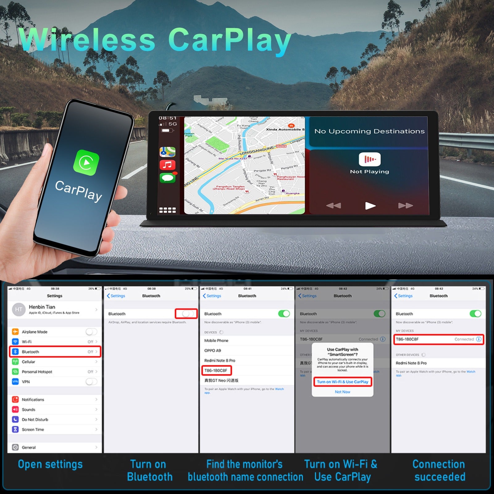 11.3 Inch Center Console Dashcam