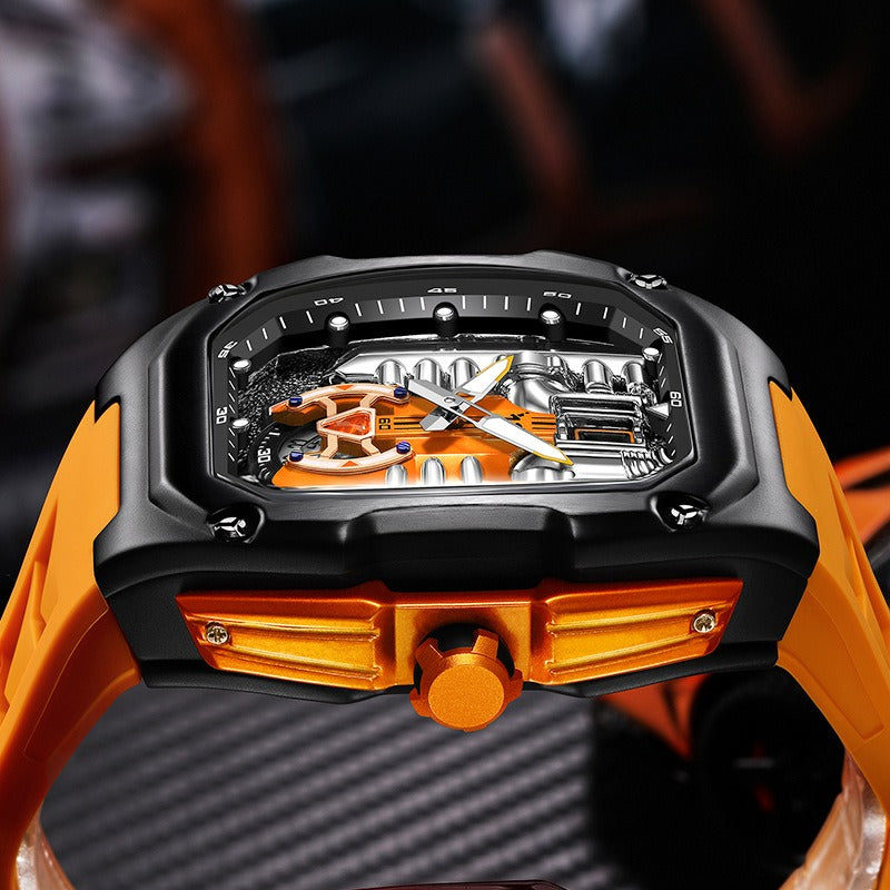 Men's Skeleton Quartz Wristwatch