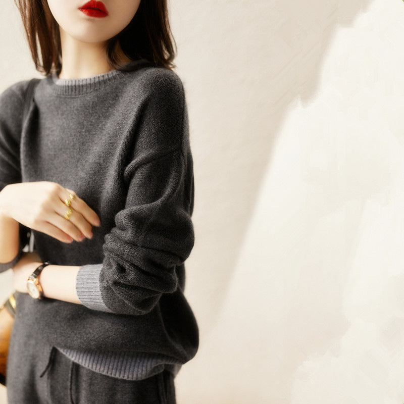 Turtleneck Sweater and Knit Pants Set