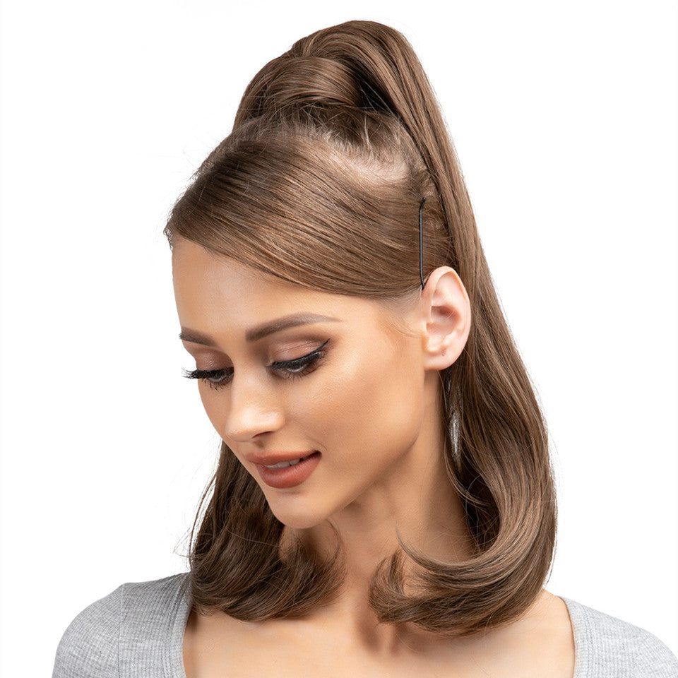 Long Straight Ponytail Wig with Elastic Velcro
