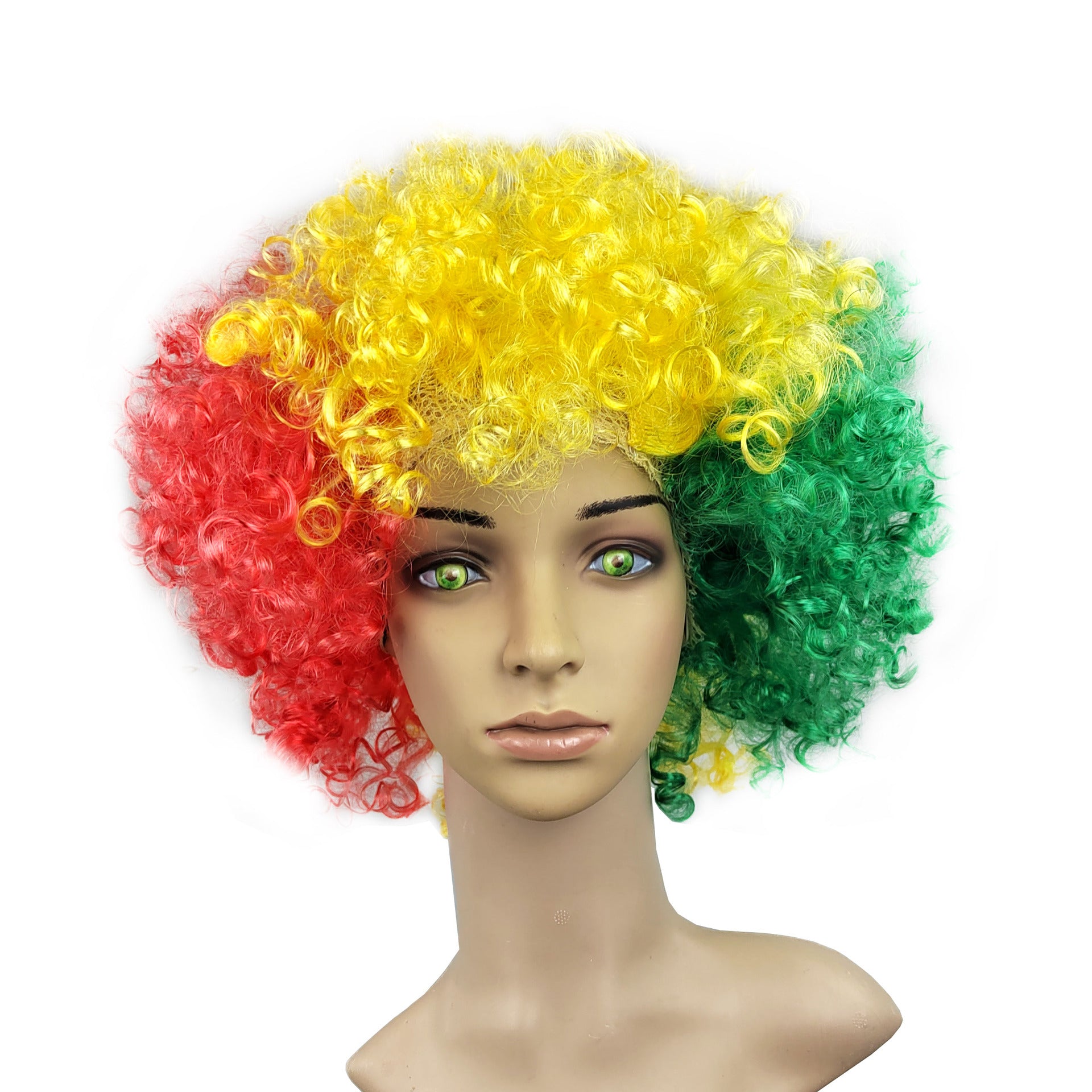 European Cup World Cup Flag Color Wig for Parties