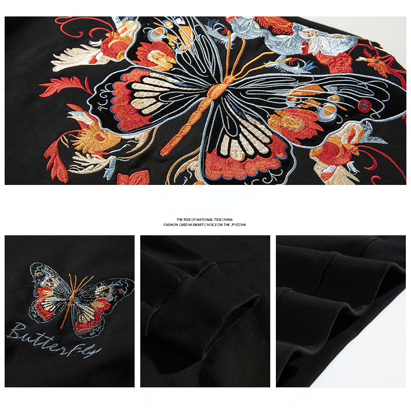 Autumn Chinese Style Zhuangzi Dream Butterfly Sweatshirt