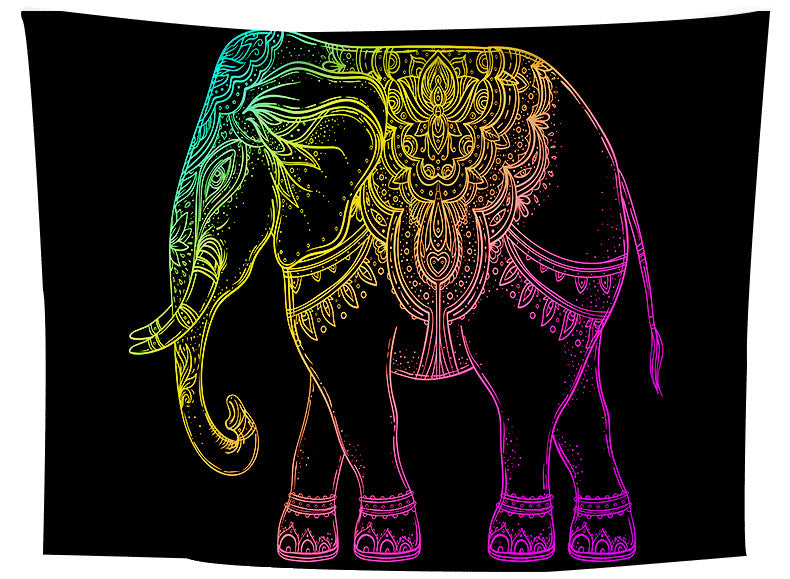 DIY Bohemian Mandala Skull Tapestry Home Decor