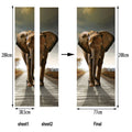 Waterproof 3D Elephant Door Sticker