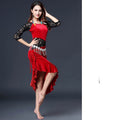 Golden Velvet Latin Dance Performance Practice Outfit