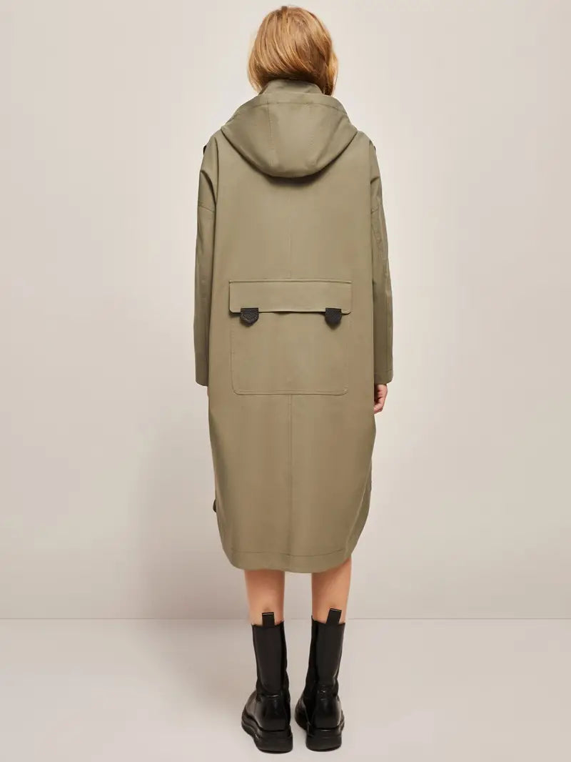Casual Hooded Long Sleeve Windproof Coat for Women