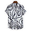 Men's Casual 3D Digital Print Short Sleeve Shirt