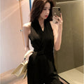 Trendy Women's Wide Leg Pants Overalls Suit
