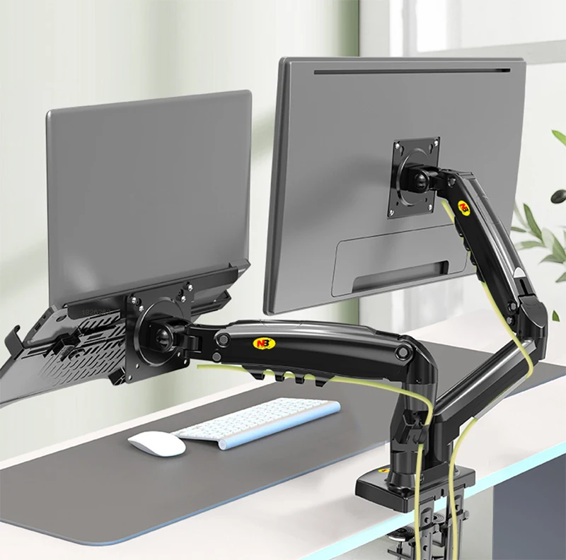 NB F160 Dual-Screen Monitor Stand with Adjustable Arm