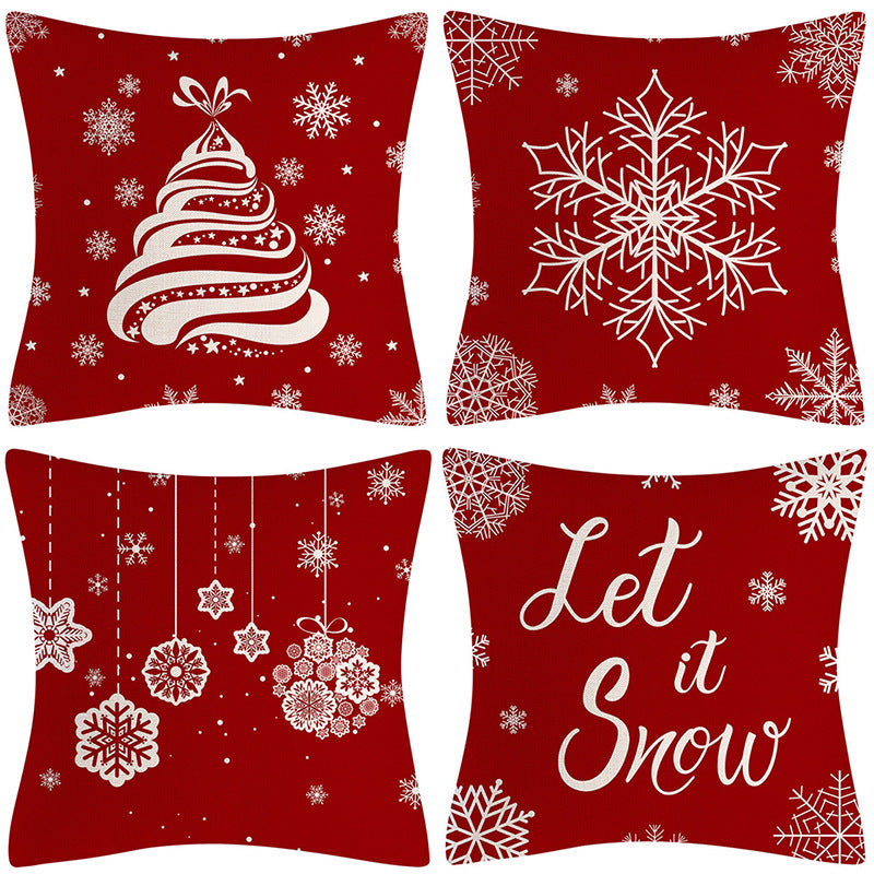 Christmas Pillow Cover Set for Living Room Sofa