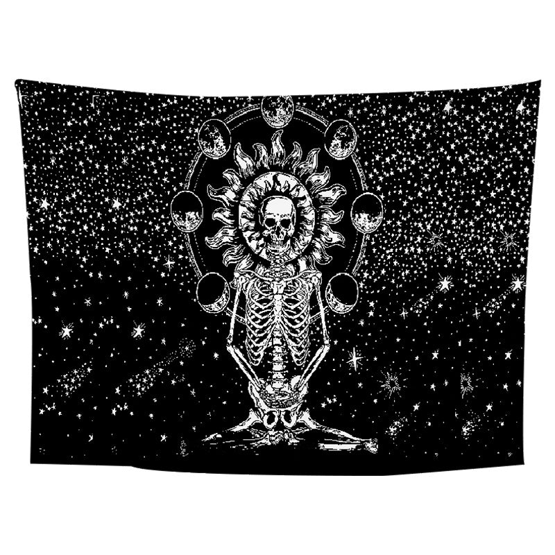 DIY Bohemian Mandala Skull Tapestry Home Decor
