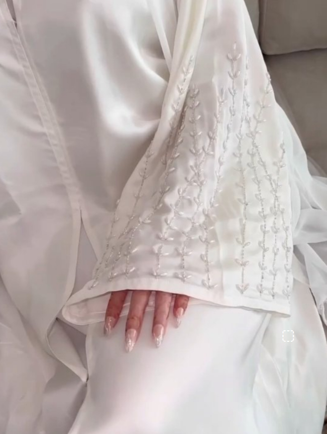 Party Daily Solid Color Handmade Beading Dress Robe