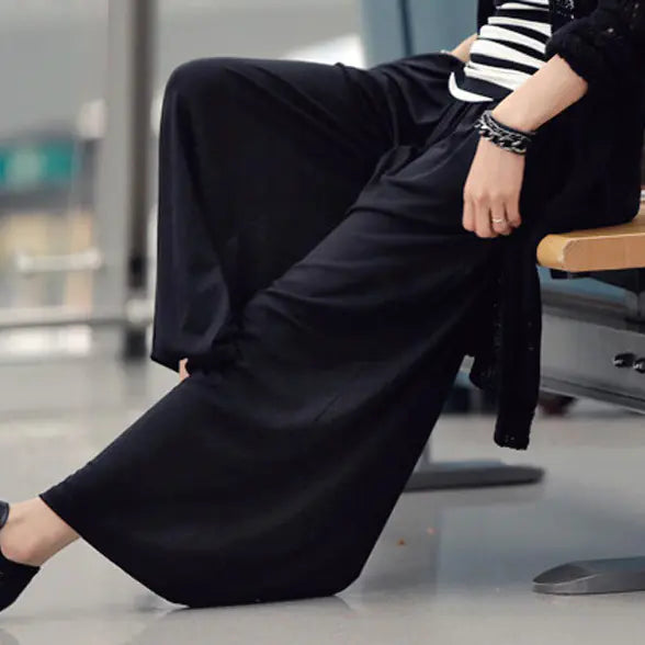 High Waist Wide Leg Pants for Women - Plus Size