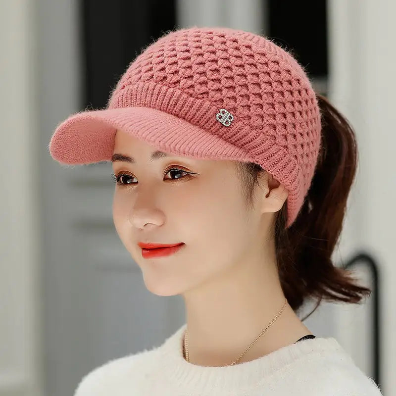 Thick Knitted Wool Hat for Autumn and Winter