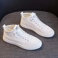 Genuine Leather High-Top Women's Casual Sports Shoes