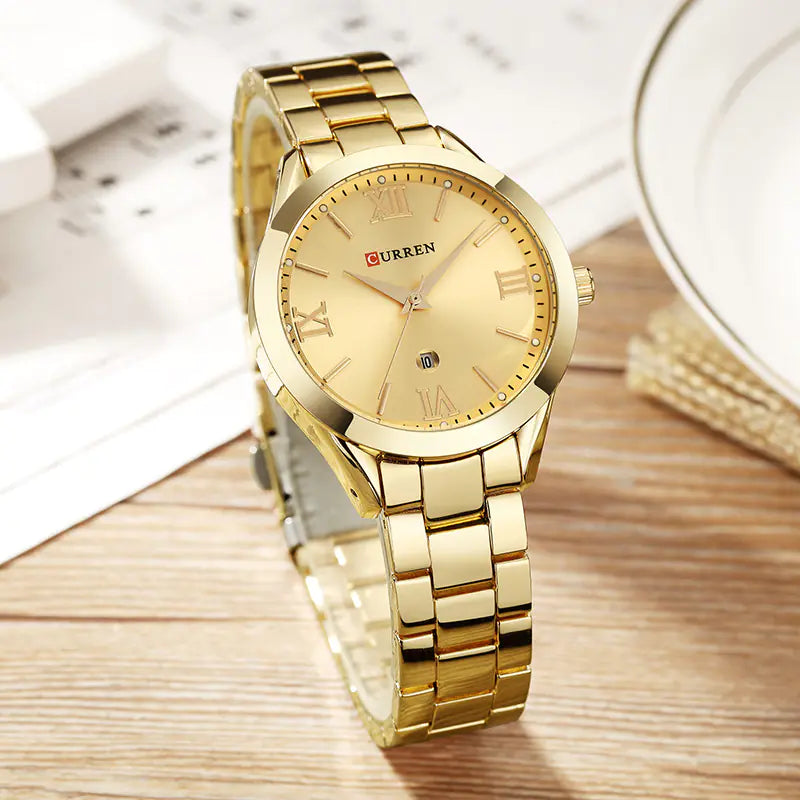 CURREN 9007 Women's Waterproof Quartz Watch with Calendar