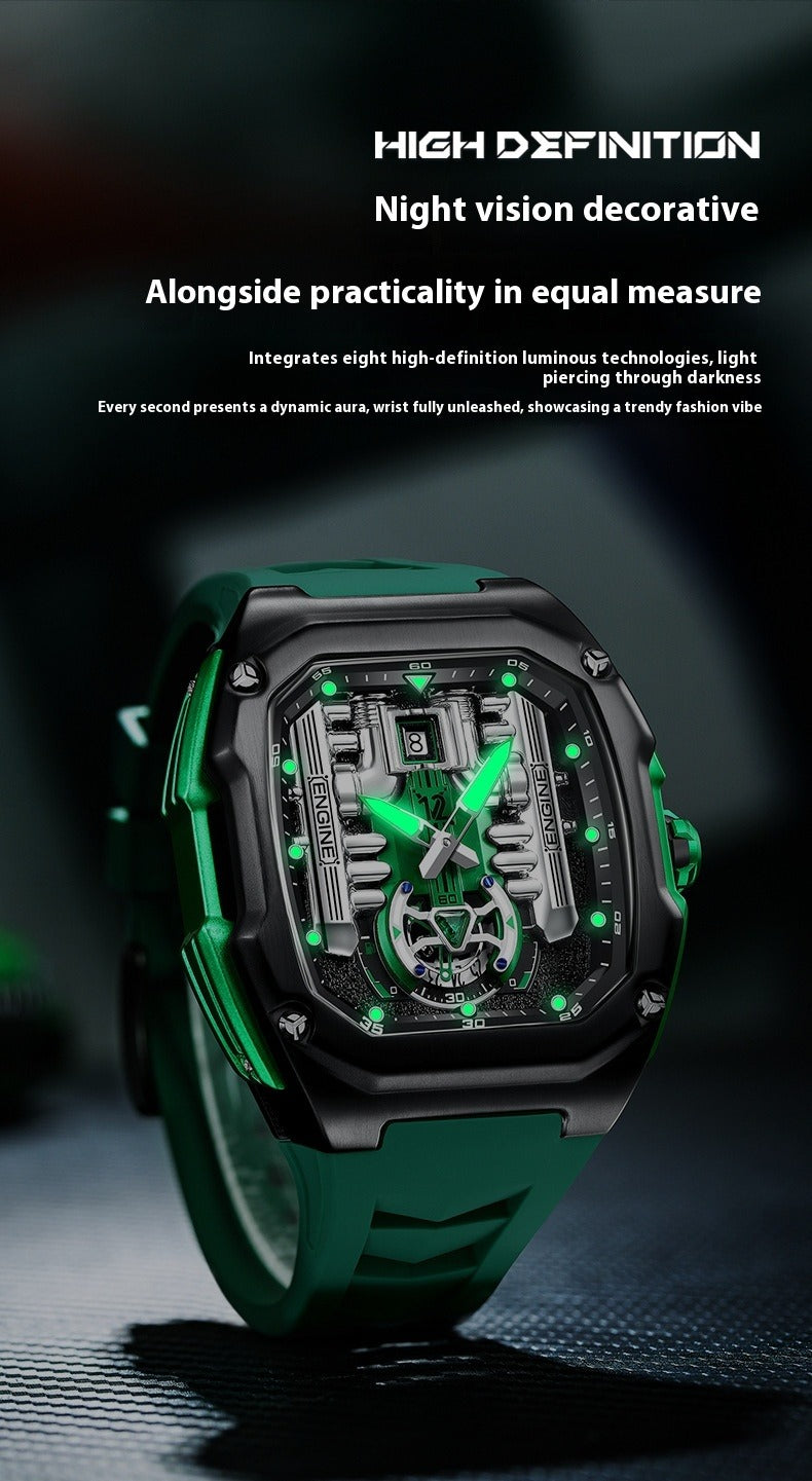 Men's Skeleton Quartz Wristwatch