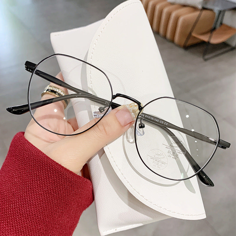 Vintage Anti-Blue Light Glasses for Women, Polygon Frame